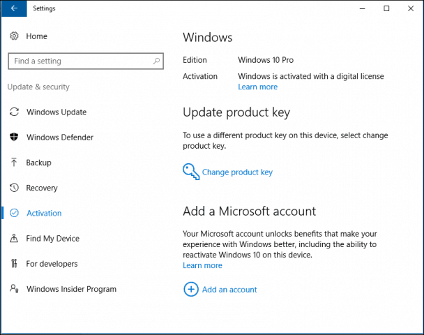 activate windows 10 using digital licence